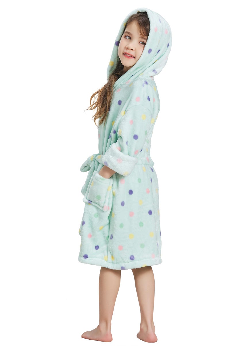 ECHERY Boys Girls Bathrobes Toddler Robes Children's Plush Soft Coral Fleece Hooded Pajamas Sleepwear for Kids - Image 5